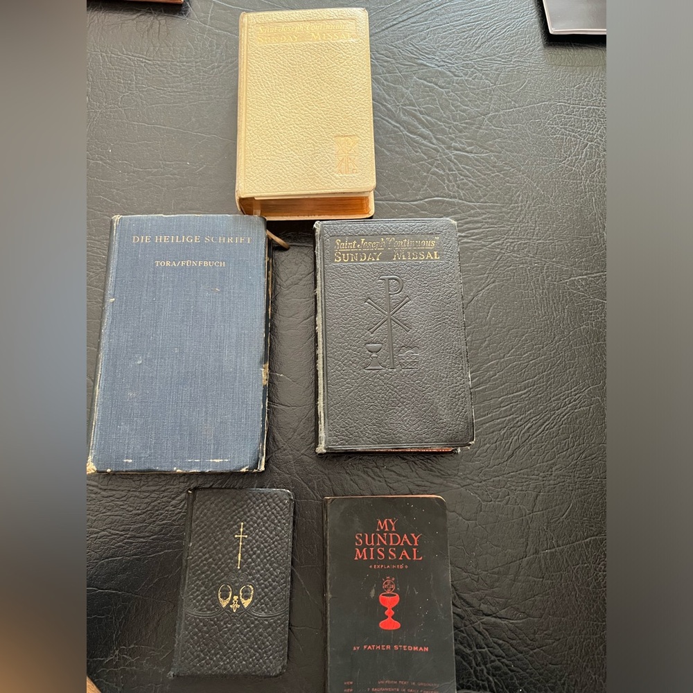 ANTIQUE/VINTAGE RELIGIOUS BOOKS!!!  *5 Books!  Antique GERMAN BIBLE INCLUDED
